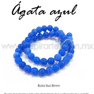 Ágata azul bola lisa 8mm