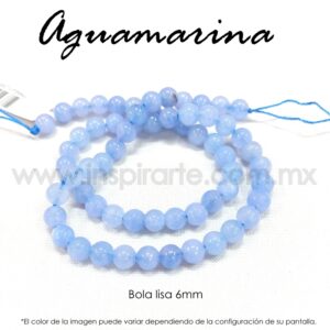 Aguamarina bola lisa 6mm