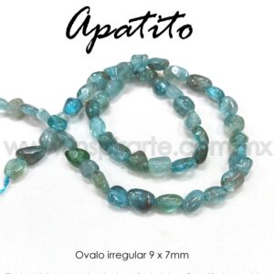 Apatito, ovalo irregular 9mm x 7mm