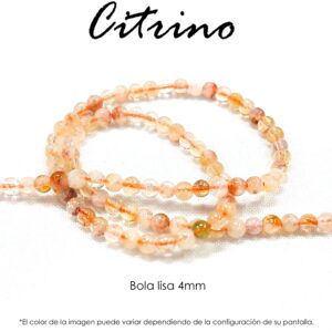 Citrino, bola lisa 4mm