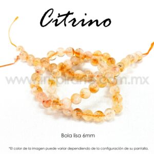 Citrino bola lisa 6 mm