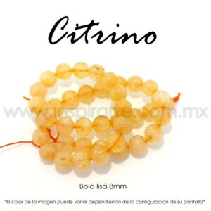 Citrino, bola lisa 8mm
