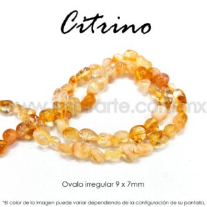 Citrino, Ovalo irregular 9mm x 7mm