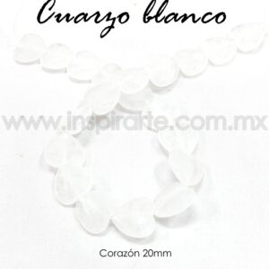 Cuarzo Blanco Corazón 20mm
