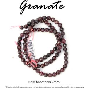 Granate, bola facetada 4mm