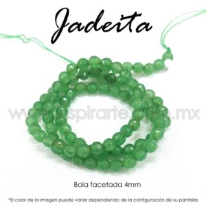 Jadeita, bola facetada 4mm