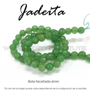 Jadeita, bola facetada 6mm