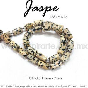 Jaspe Dalmata, cilindro 11mm x 7mm