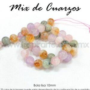 Mix de Cuarzos, bola lisa 10mm
